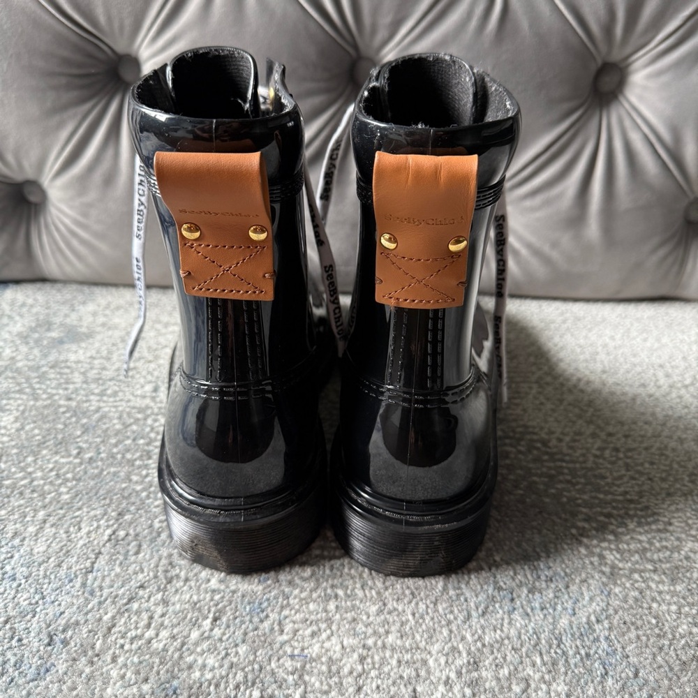 See By Chloe Black Rain Boots - Picture 3 of 7
